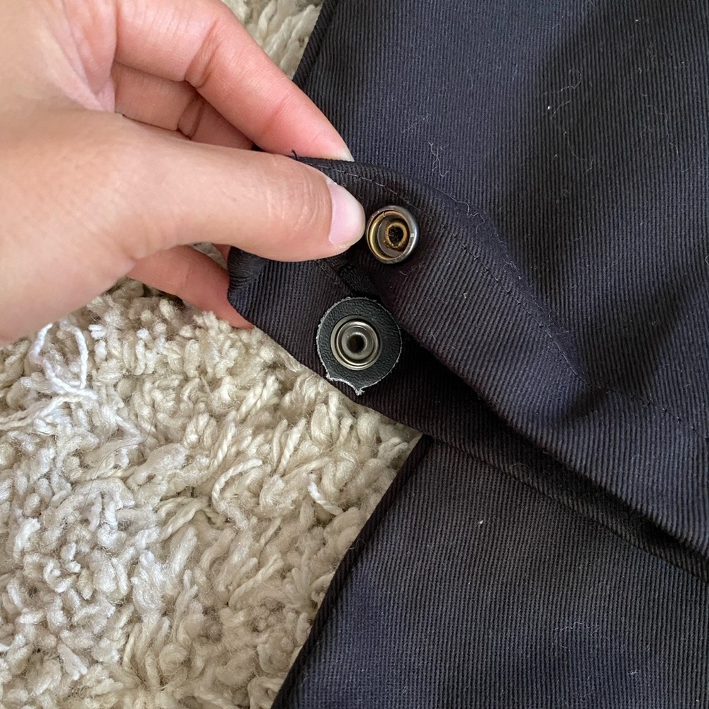 Hobart Black Utility Snap Button Collared Long Sl… - image 6